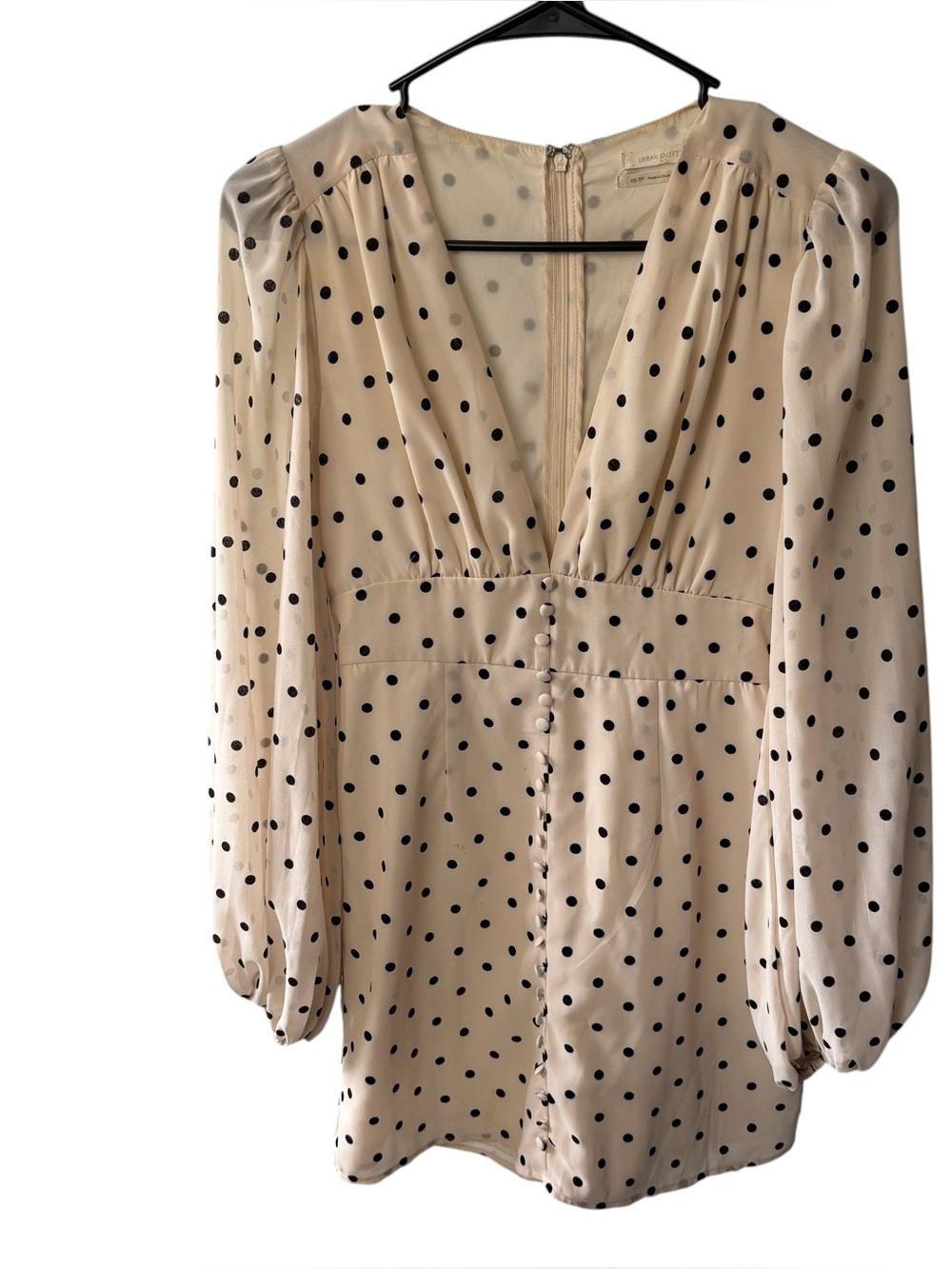 Urban Outfitters mini dress/tunic, size XS, preppy, polka dot, dressy, party